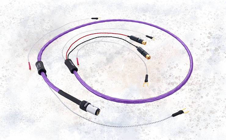Nordost Frey 2 Tonearm Cable + on a muted splodgy background