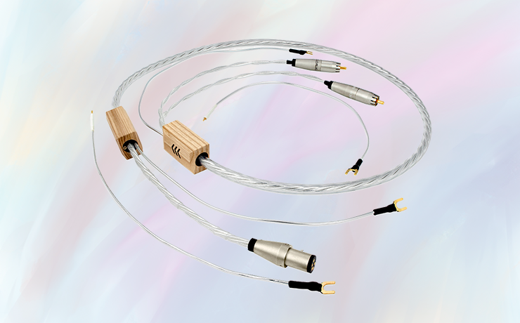 Nordost Odin 2 Tonearm Cable+.  Background is faintly colourful.