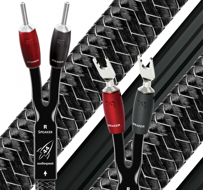 AudioQuest Rocket 44 Speaker Cable - 2.0m, Multi-Spade, Banana Plug
