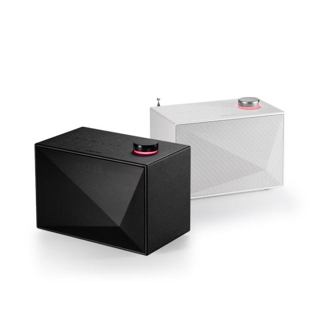 Astell & Kern ACRO BE100 Home Audio-Speakers.  One black and one white.