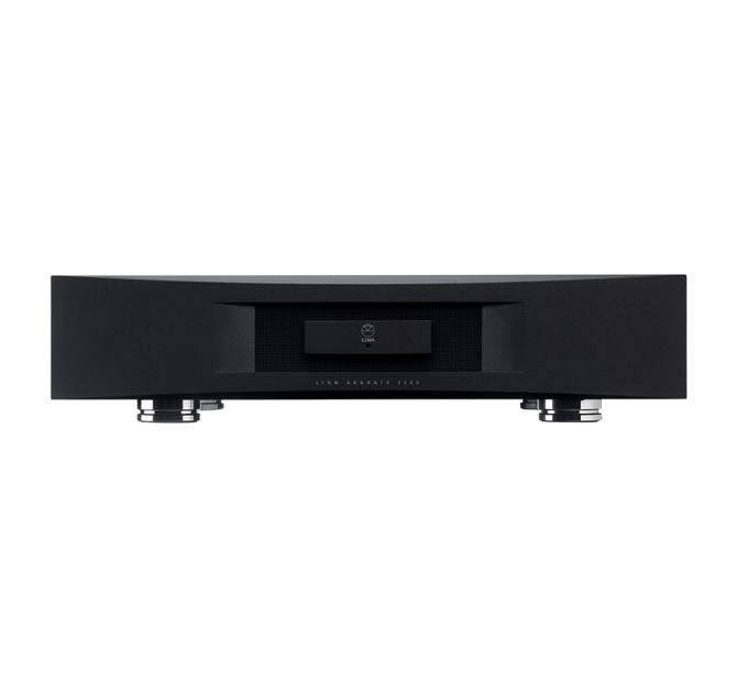Linn Akurate 4200 in black front view.