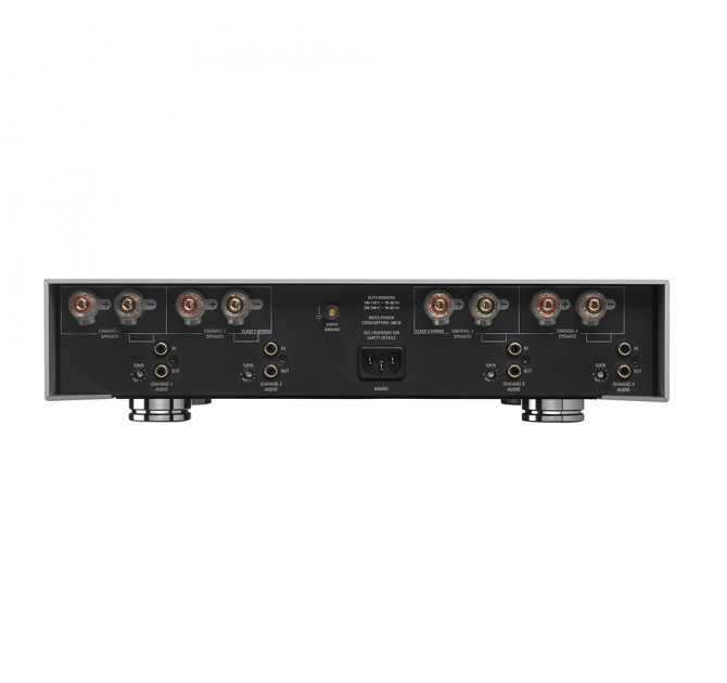 Linn Akurate 4200 in black rear view.