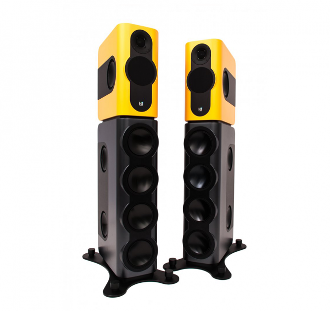Kii Three BXT System in grey and yellow