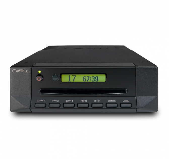 Cyrus CD T CD Transport top and front view.