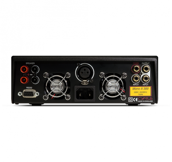 Cyrus Mono X 300 mono power amplifier back view.