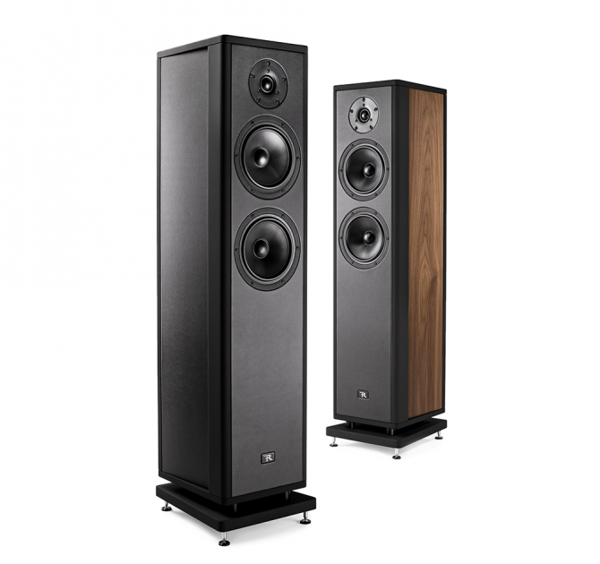 a pair of Rosso Fiorentino Elba II Loudspeakers
