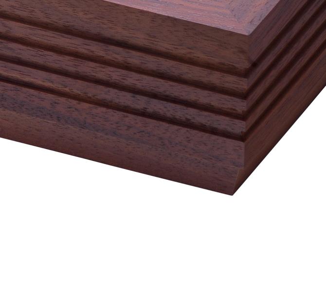 Linn LP12 Fluted Rosenut Plinth - view of corner