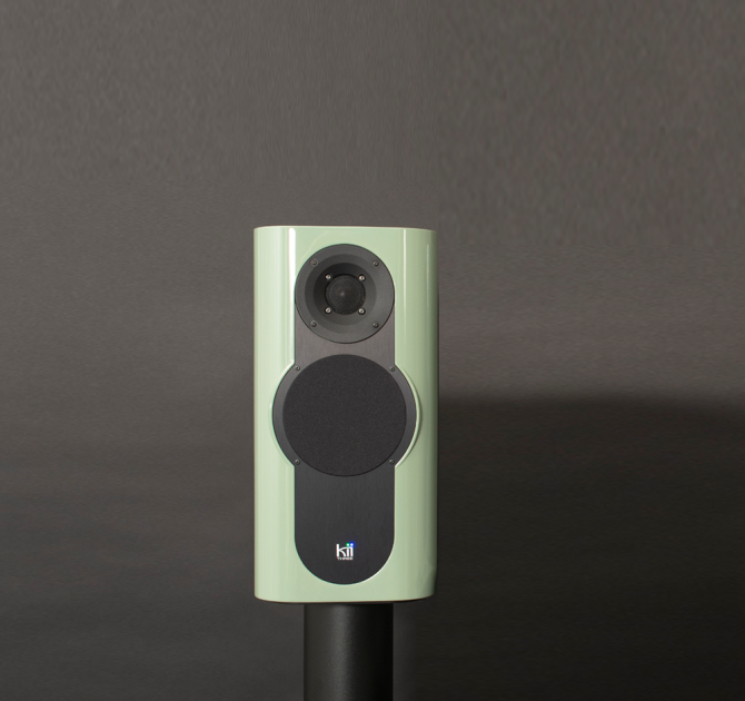 A single Kii Three Loudspeaker in Spring Green 