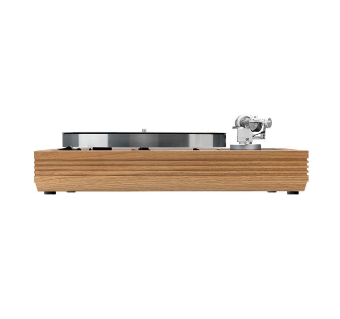 a Linn Majik LP12 Fluted Turntable in oak