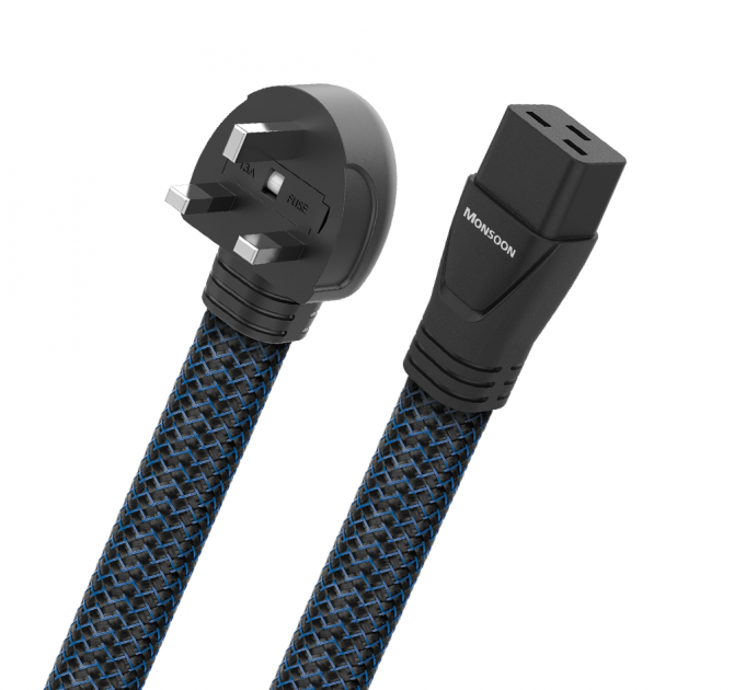 AudioQuest Monsoon - 3.0m, C19 Mains Plug, UK Mains Plug 