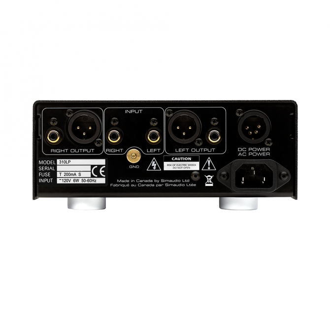 Moon 310LP MC/MM Phono Preamplifier rear view.