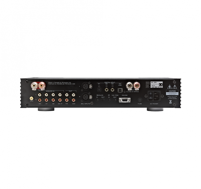 Moon 340i X Stereo Integrated Amplifier rear view.
