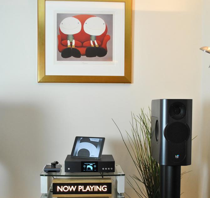 Now Playing wooden lightbox