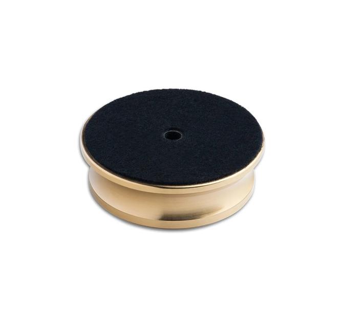 Project Record Puck Classic in brass - upside down view