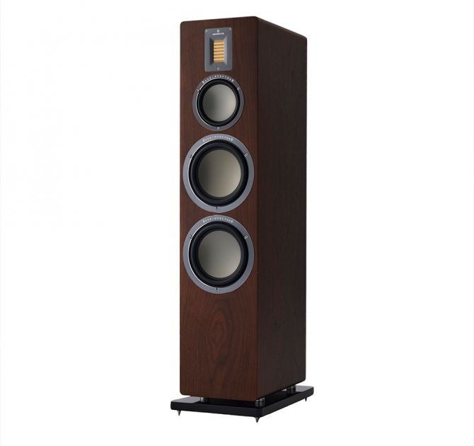 Audiovector QR7 speaker in dark walnut