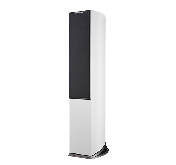 Audiovector R3 Arreté in white silk grille on