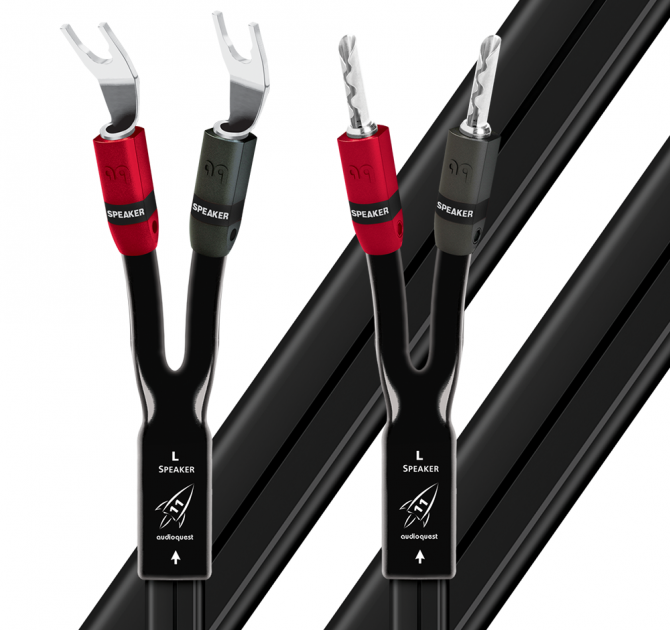 AudioQuest Rocket 11 Speaker Cable - 3.0m, Multi-Spade, Banana Plug