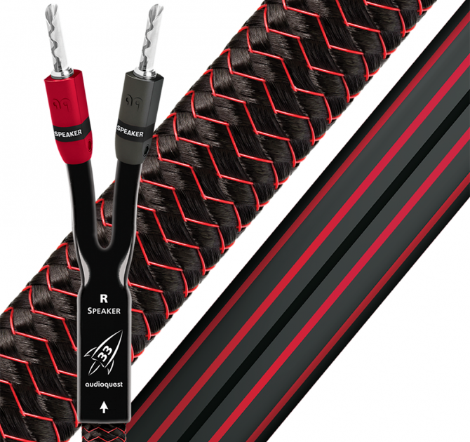 AudioQuest Rocket 33 Speaker Cable - 4.0m, Banana Plug, Banana Plug 