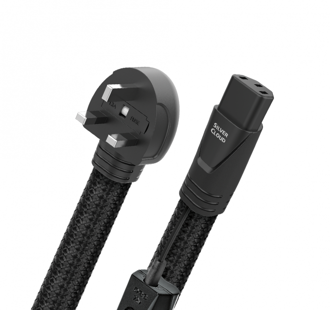 AudioQuest Silver Cloud Power Cable - 2.0m, C13 Mains Plug, UK Mains Plug 