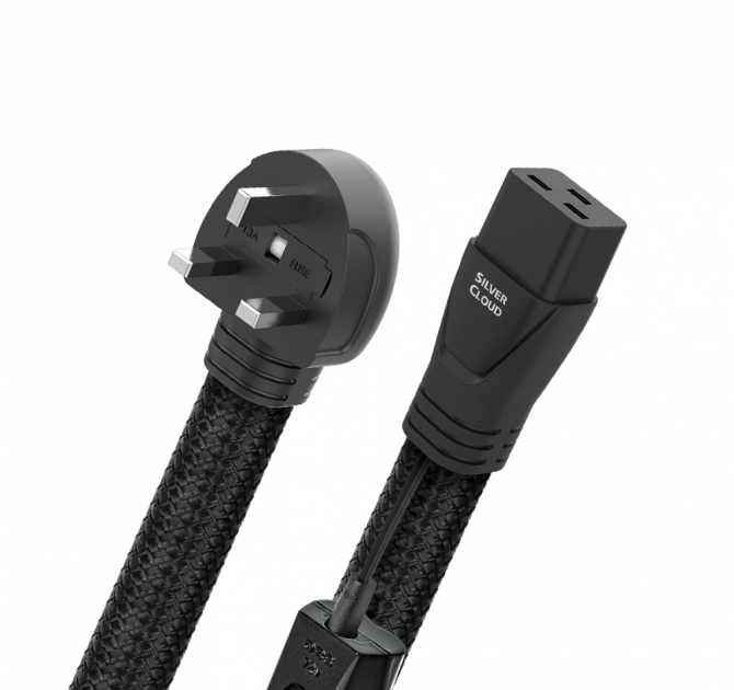 AudioQuest Silver Cloud Power Cable - 1.0m, C19 Mains Plug, UK Mains Plug 
