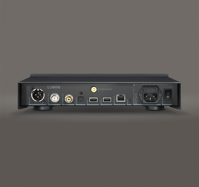 Lumin U2 Mini in black.  Rear view.