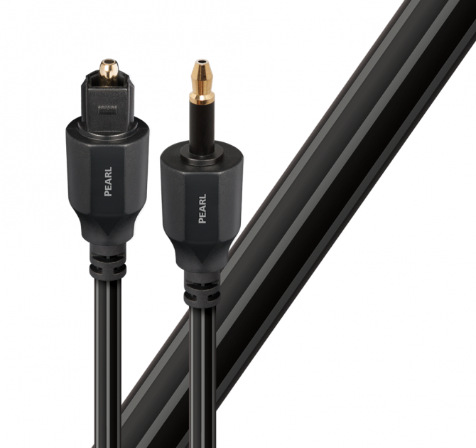 AudioQuest Pearl Toslink Cable - 1.5m, 3.5mm Mini Optical, Full-Size Optical