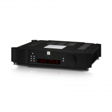 MOON 600i V2 Integrated Amplifier front, side and top view.
