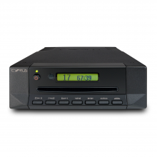 Cyrus CD T CD Transport top and front view.
