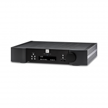 MOON 240i Stereo Integrated Amplifier front, top and side view.