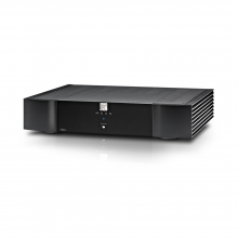 MOON 400M Mono Power Amplifier.  Front, top and side view.