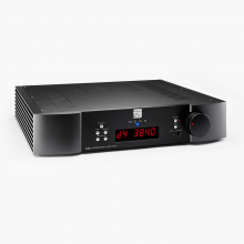 Moon 340i X Stereo Integrated Amplifier front, side and top view.