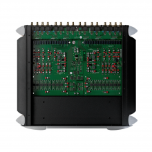 Moon 850P Dual Chassis Reference Balanced Preamplifier inside circuitry.