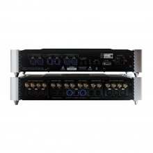 Moon 850P Dual Chassis Reference Balanced Preamplifier rear view.