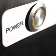 Synthesis Action A50 Taurus Amplifier power button view