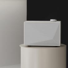 A white Astell & Kern ACRO BE100 Home Audio-Speaker