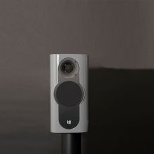 A single Kii Three Loudspeaker in Nardo Grey