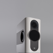 A single Kii Three Loudspeaker in Fine Touch White