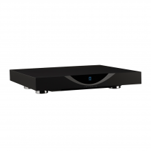 Linn Klimax DSM in black, front, side and top view.
