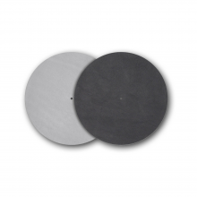 Two Project Leather-IT 12" leather mats in dark grey and light grey
