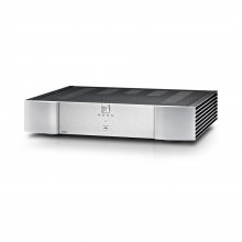Moon 400M Mono Power Amplifier (Pair) in silver.
