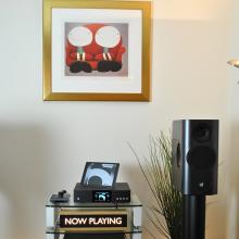 Now Playing wooden lightbox