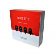 Nordost Sort Füt packaging - a red and white box