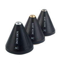 Three Nordost Sort Kones lined up one behind the other on a diagonal