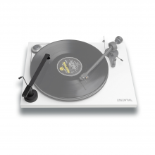 Project Sweep-IT S2 Premium real-time vinyl brush shown in action on a record player