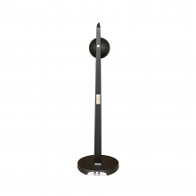 Cabasse iO3 Loudspeaker on stand in black.  Rear view.